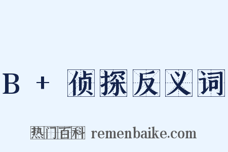 B+侦探反义词是什么意思的图片